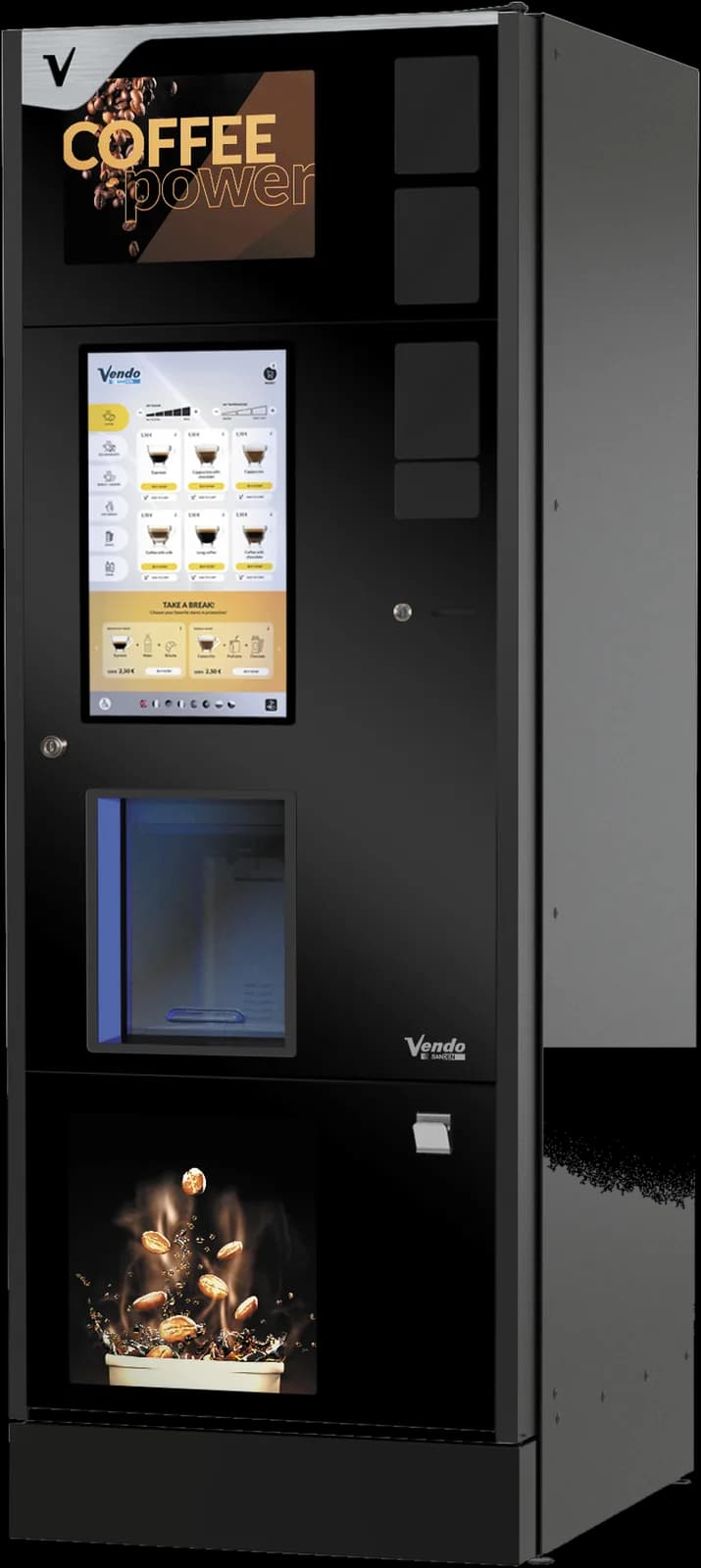 Sanden Vendo G-Caffè UNI-Q Touch HS7-T, Seitenansicht