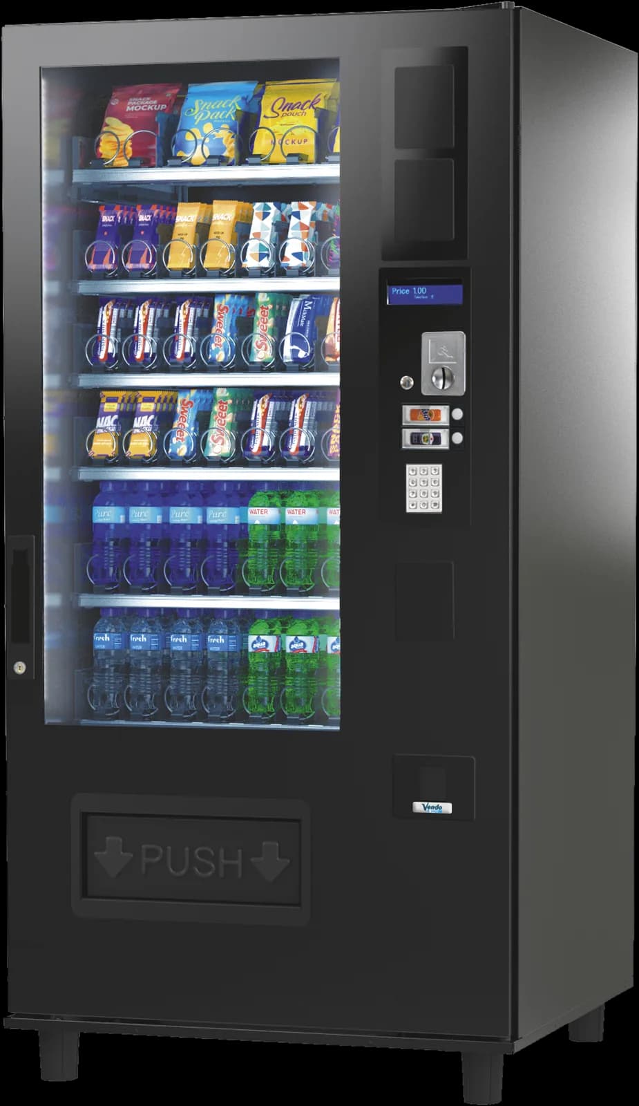 Sanden Vendo G-Snack Budget Combi BB8, Seitenansicht