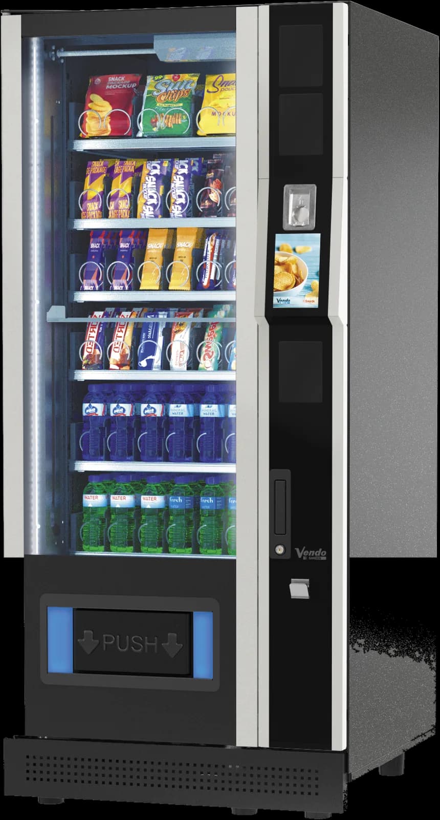 Sanden Vendo G-Snack Design Touch ST6, Seitenansicht