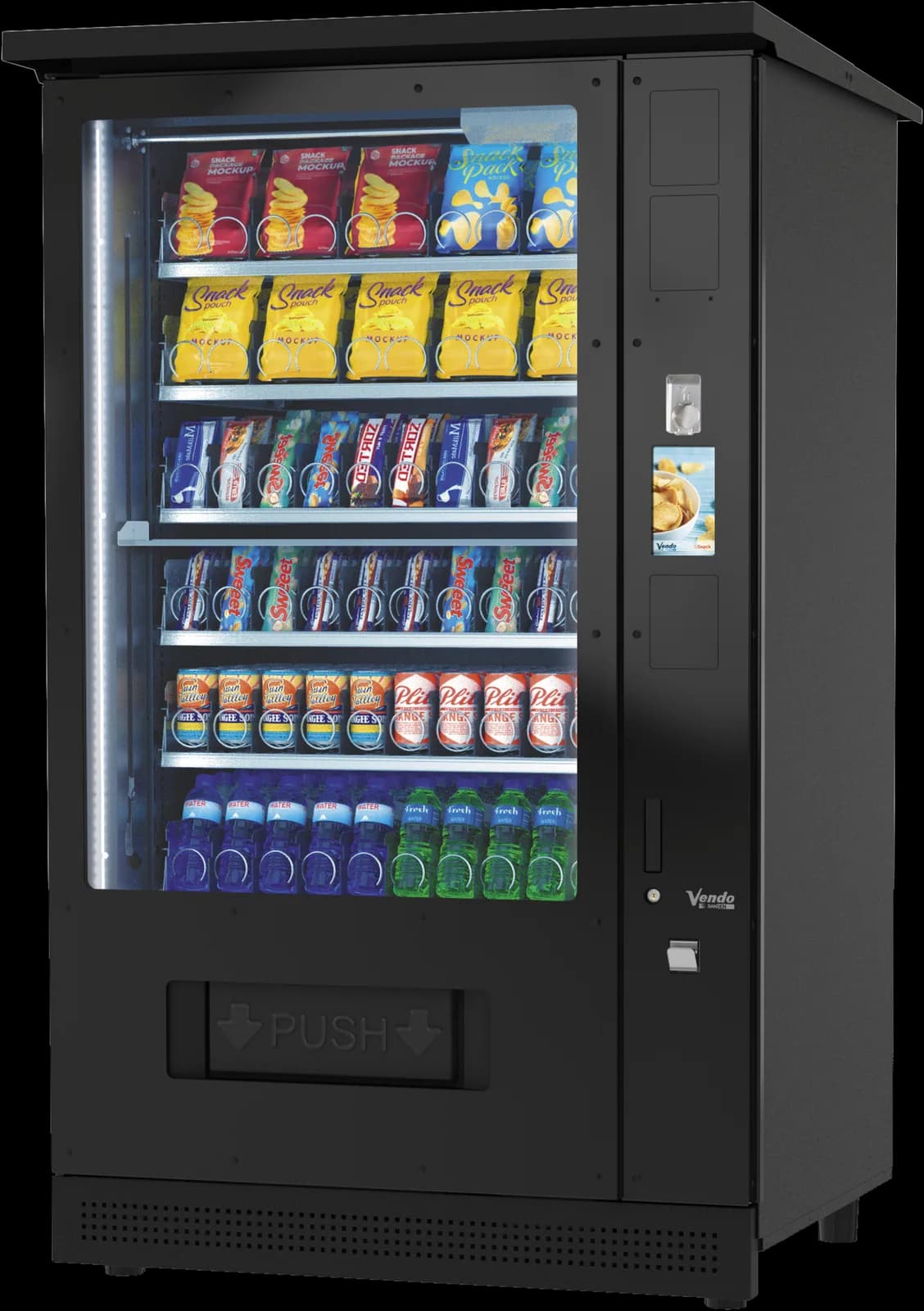 Sanden Vendo G-Snack Outdoor Touch STX OD, Seitenansicht
