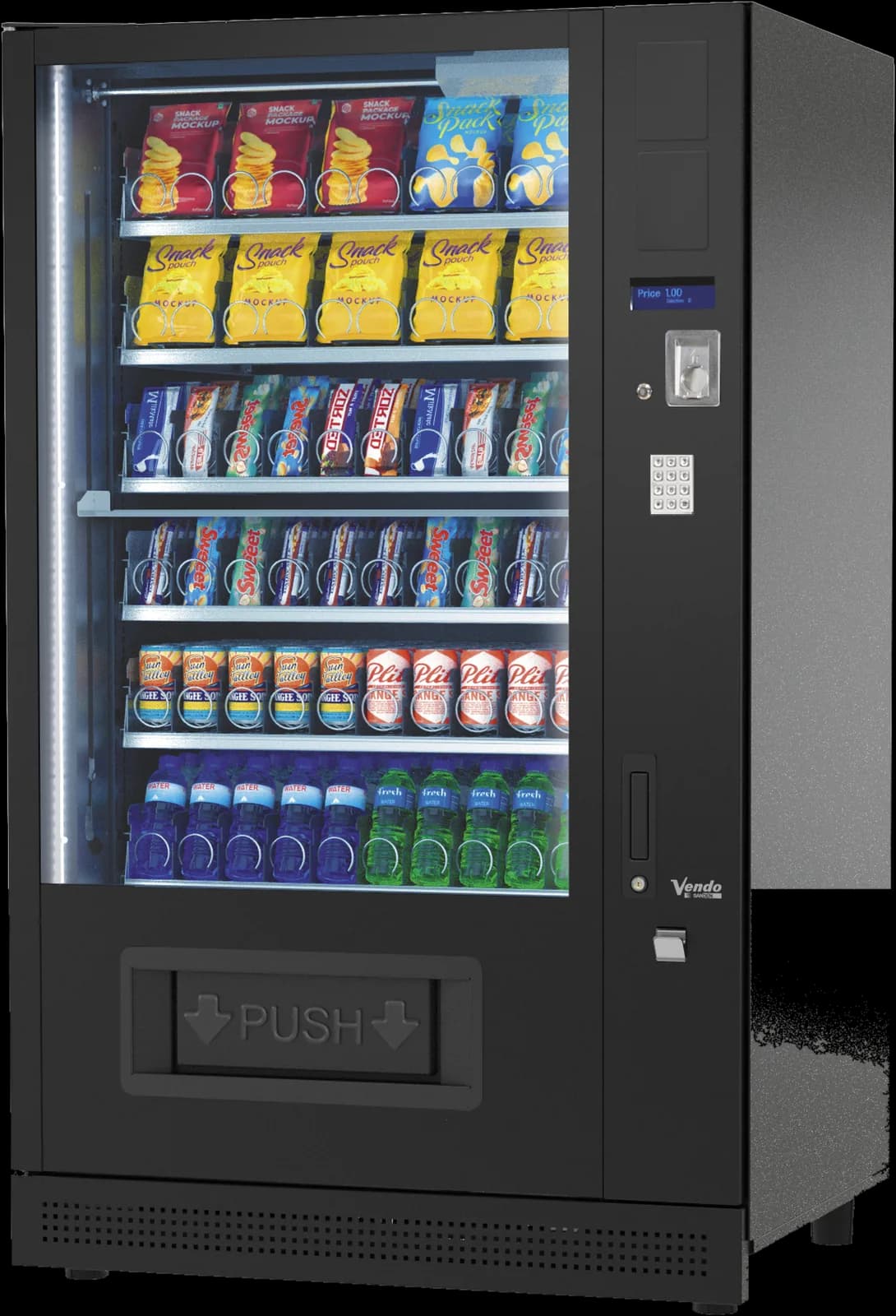 Sanden Vendo G-Snack Standard SMX, Seitenansicht