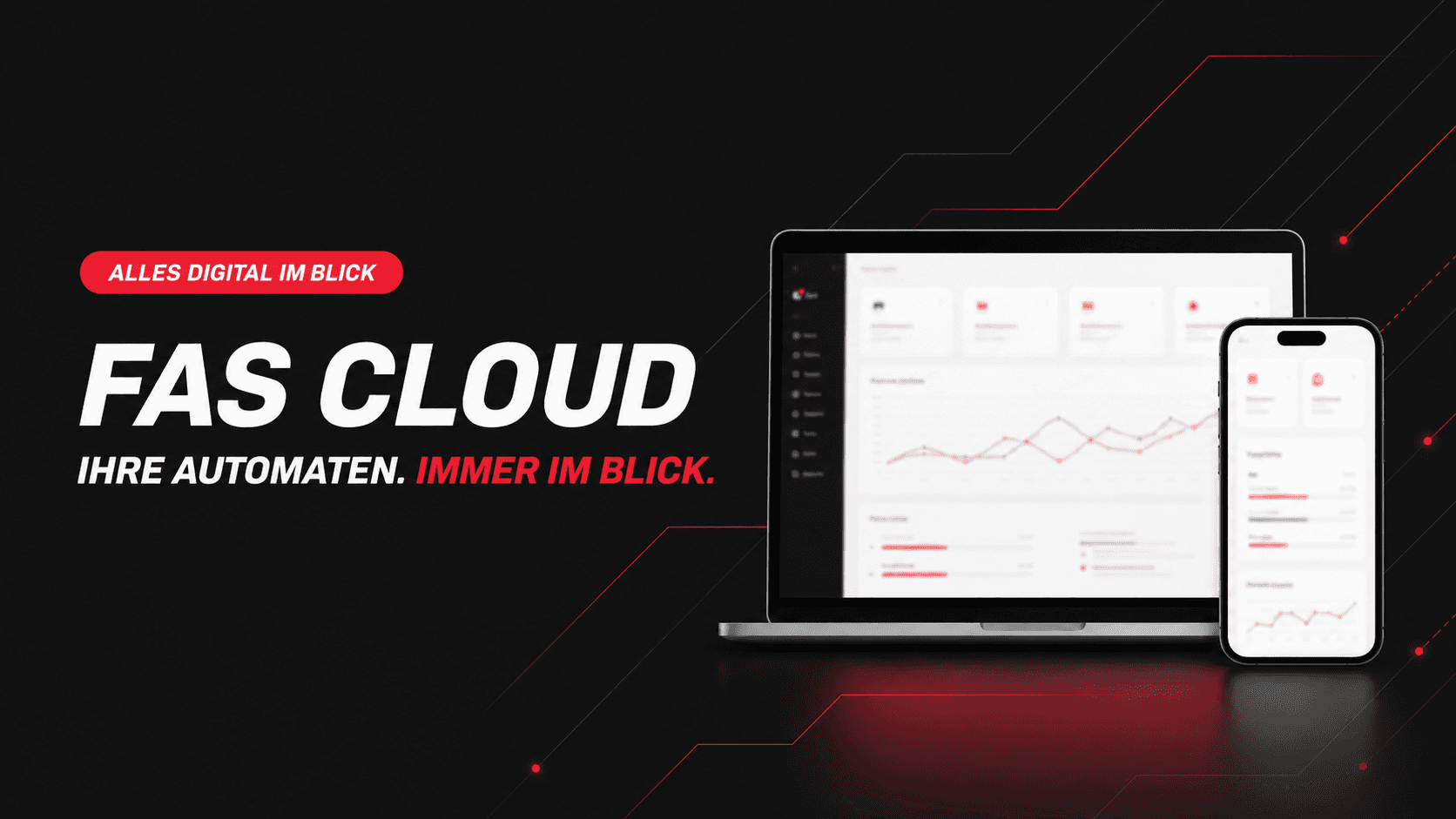 FAS Cloud+ — Automaten digital im Blick auf Laptop und Smartphone