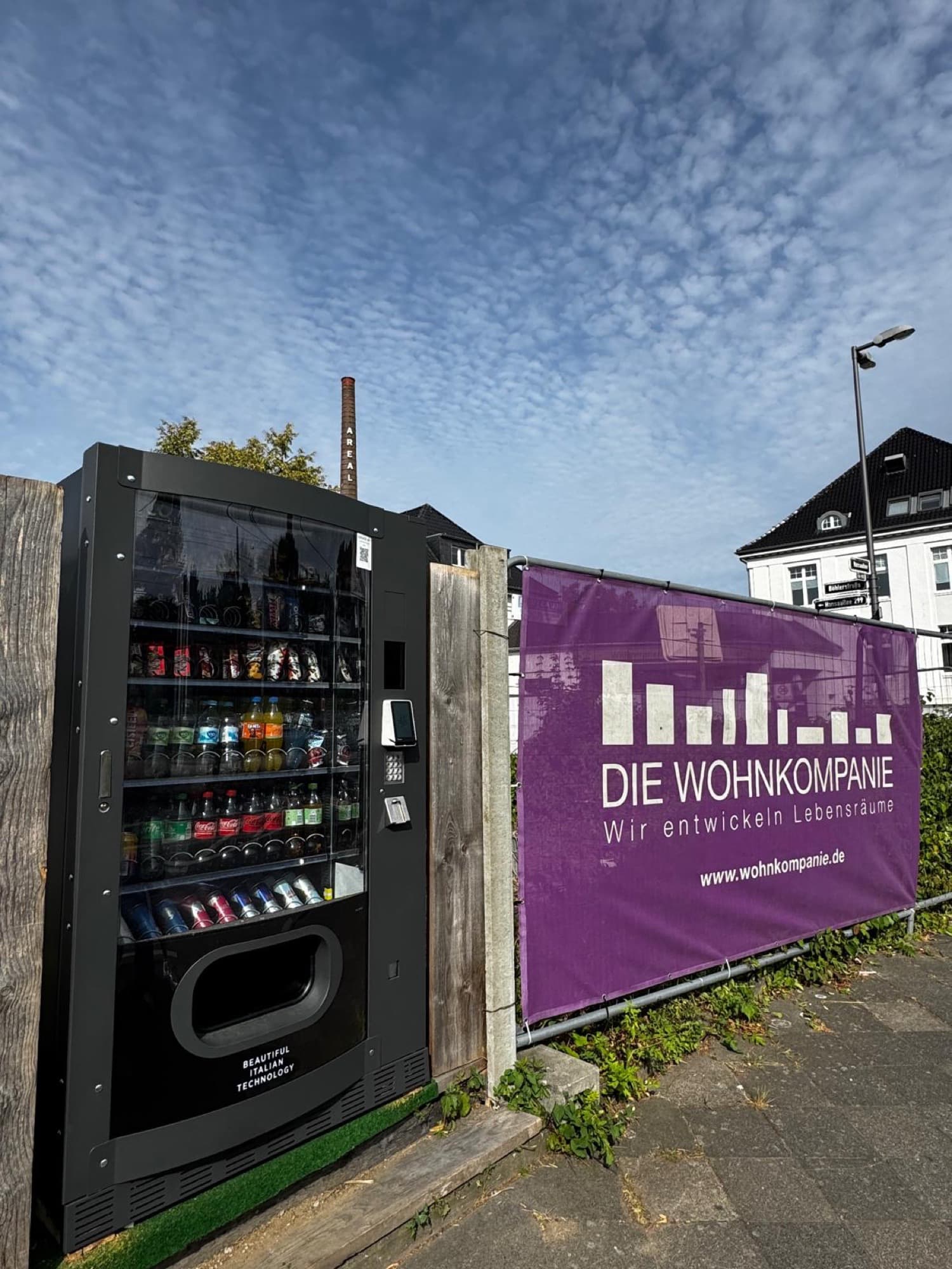 Outdoor-Automaten für Die Wohnkompanie in Düsseldorf und Ratingen – Eindruck vor Ort